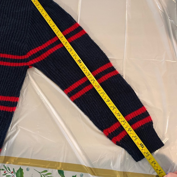 Vintage Edison Men’s Red And Blue Sweater 80s - Picture 6 of 6